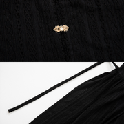 Wen Xueshe 文学社 Literary Society Modernized Ming Song Dynasty Bijia Vest & Songku Pants Set