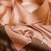 Sanwen Yu 三文鱼 Pink Salmon Republic of China Cotton & Linen Short Sleeve Qipao