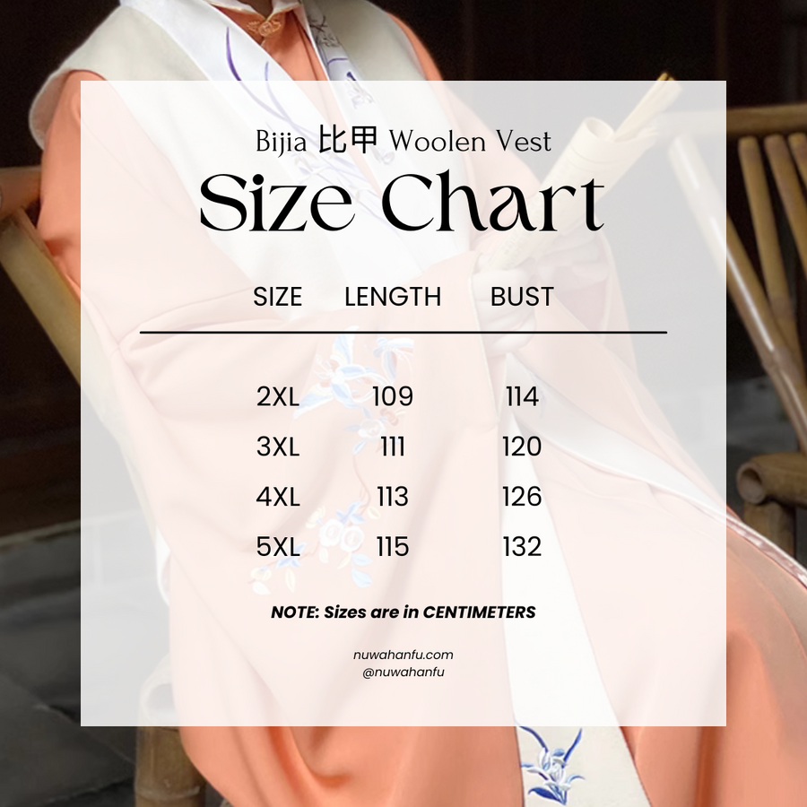 Chengzi 橙子 Late Ming Plus Size Embroidered Bijia Vest