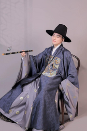 Lin Luan 麟鸾 Qilin & Phoenix Ming Dynasty Helingshan Men's Jacket Set