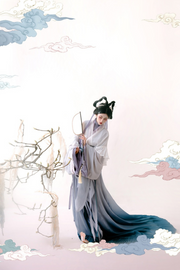 Luo Shen 洛神 River Goddess Wei Jin Zaju Chuishao Fu Swallow Tail & Flying Ribbon Recreation Set