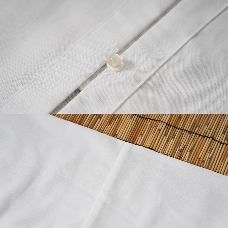 Yin Zhen 银针 Silver Needle Modernized Ming Men's & Unisex Liling Duijin Shan Standing Collar Top