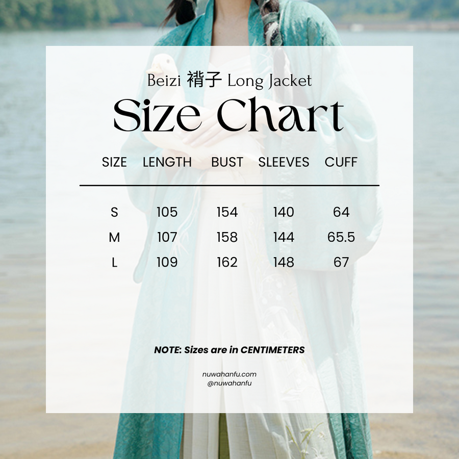 Distant Forest 尽林处 Modernized Song Dynasty Embroidered Bamboo Beizi & Baidiequn Set