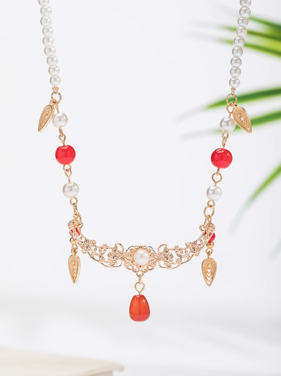 Chuan Zhu 串珠 Vermillion Strings Various Beaded Tang Song Necklaces
