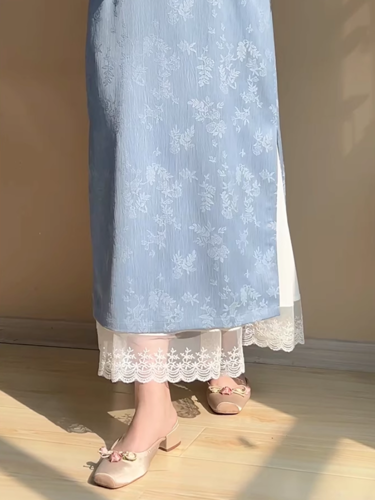 Ling Hui 凌晖 Dew Light Plus Size Lace Qipao Hanfu Petticoat Underskirt