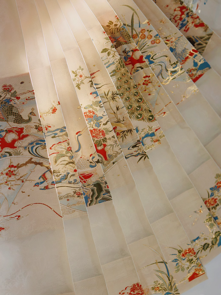 Yanzi 燕子 Golden Flowers & Auspicious Birds Middle Ming Mamian Qun