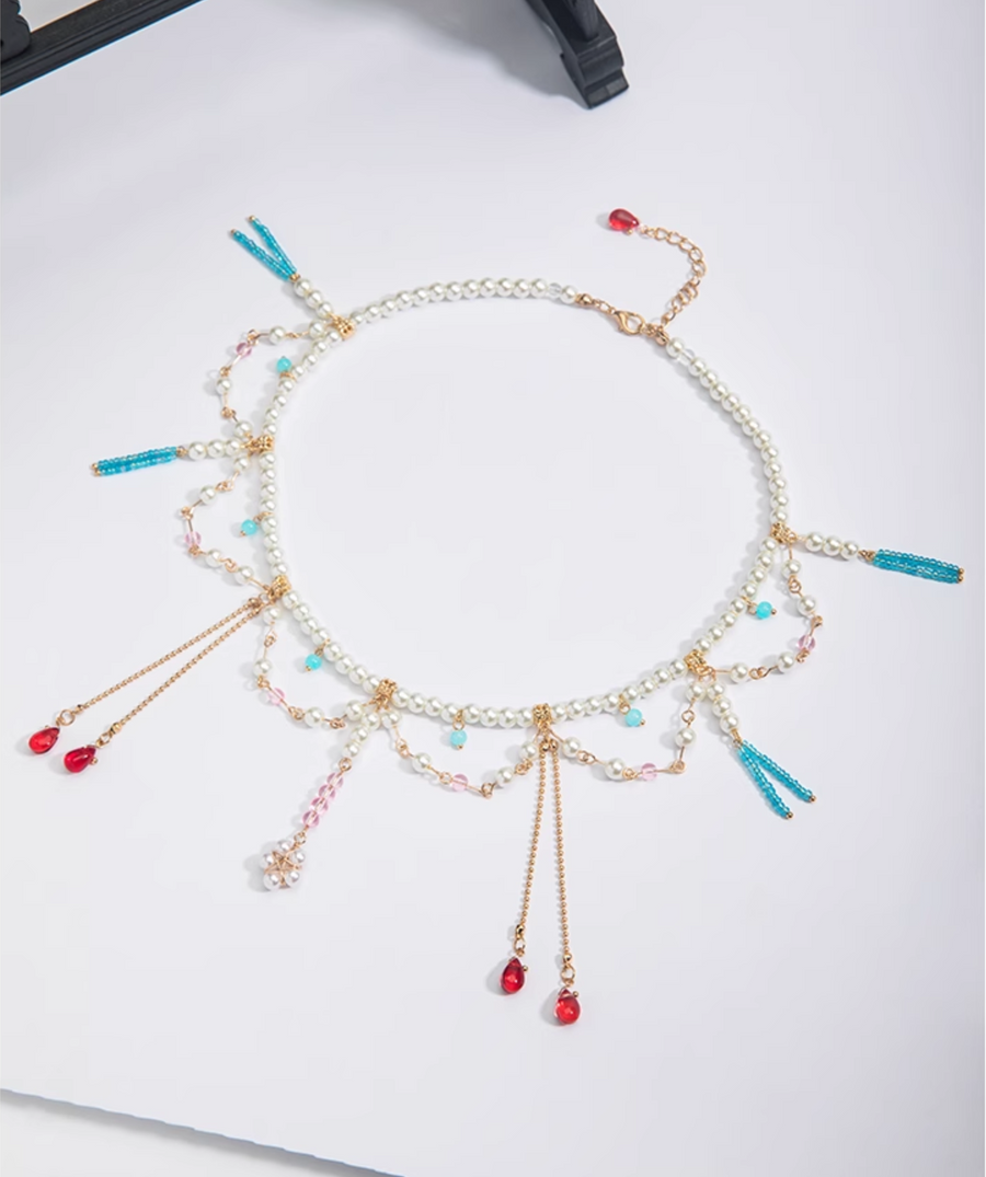 Chuan Zhu 串珠 Vermillion Strings Various Beaded Tang Song Necklaces