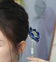Nan Feng 南风 Southern Winds Velvet Flower Hairpins