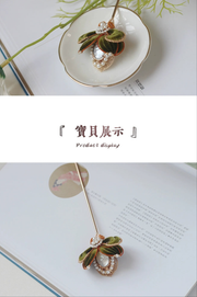 Jin Jia Xian 金甲仙 Immortal Golden Armor New Chinese Style Velvet Flower Hairpin