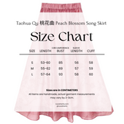 Taohua Qu 桃花曲 Peach Blossom Ballad Modernized Tang Dynasty Floral Embroidery Ruqun Top & Skirt Set