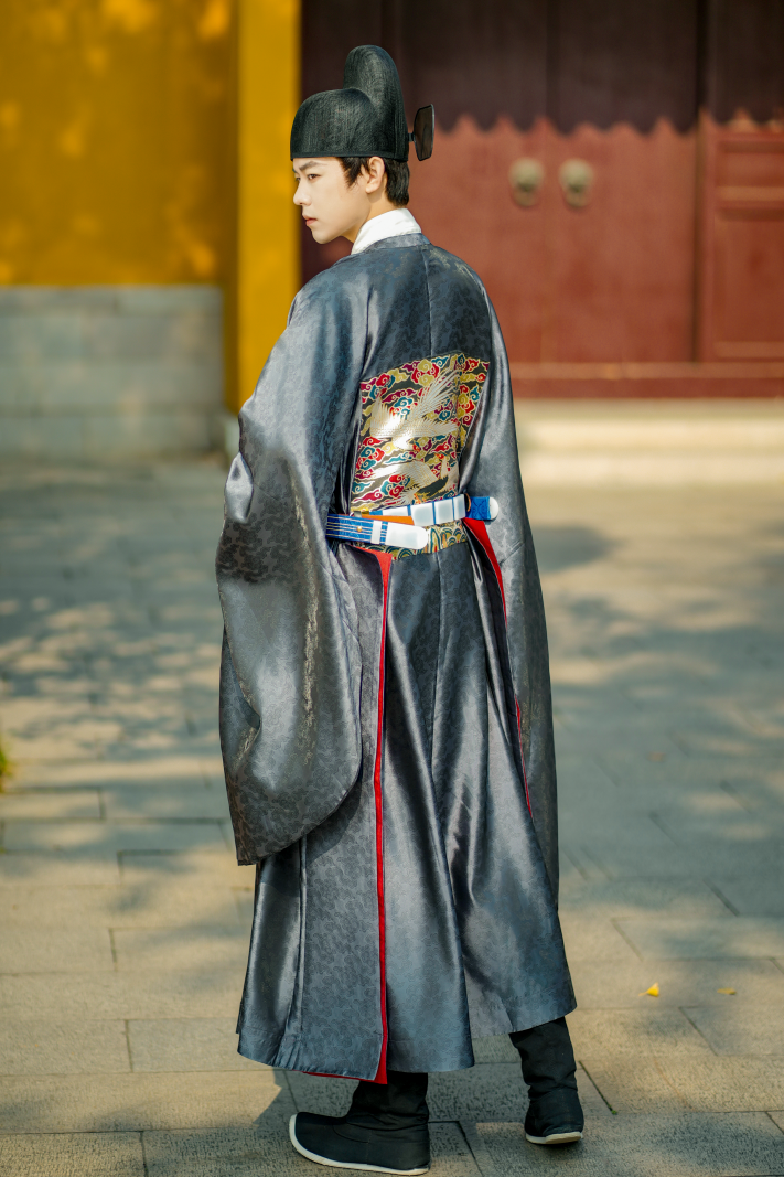 White Pheasant 白鹇 Ming Dynasty Men's & Unisex Buzi Yuanlingpao Robe