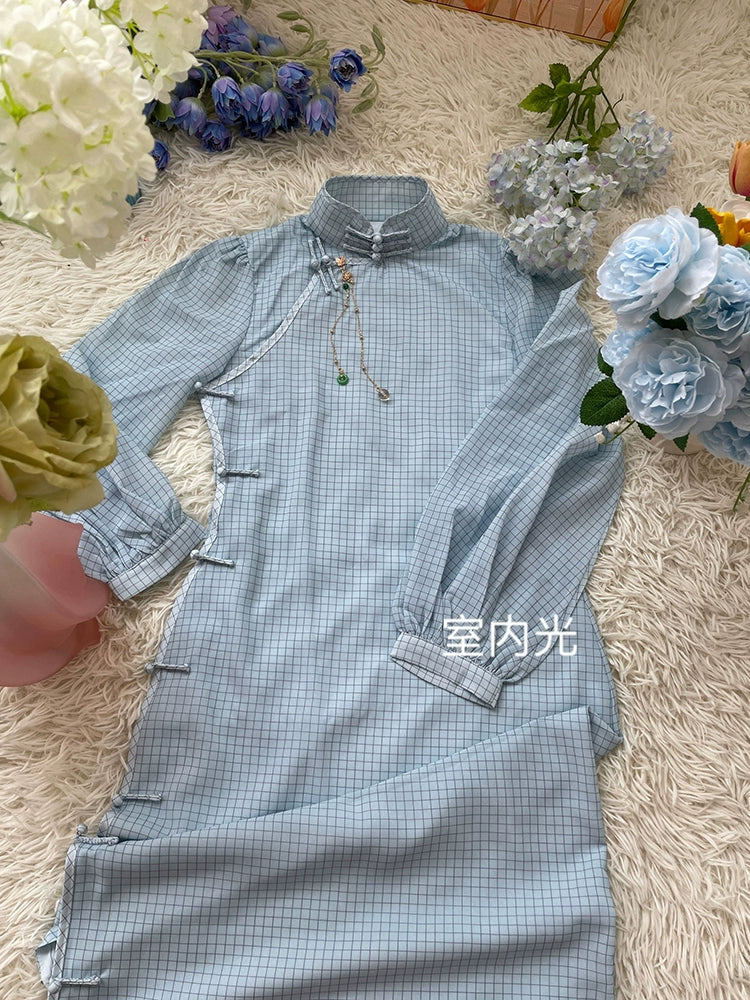 Shu Ci 书辞 Brush Stroke 1930s Daily Lantern Sleeve Qipao