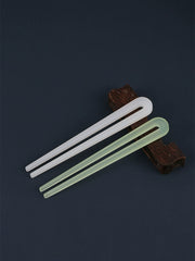 Bai Yu 白玉 White Jade Imitation Han Dynasty Unisex Crown & Hairstick Set