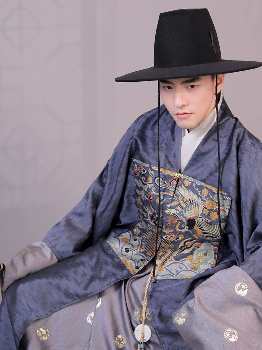 Lin Luan 麟鸾 Qilin & Phoenix Ming Dynasty Helingshan Men's Jacket Set
