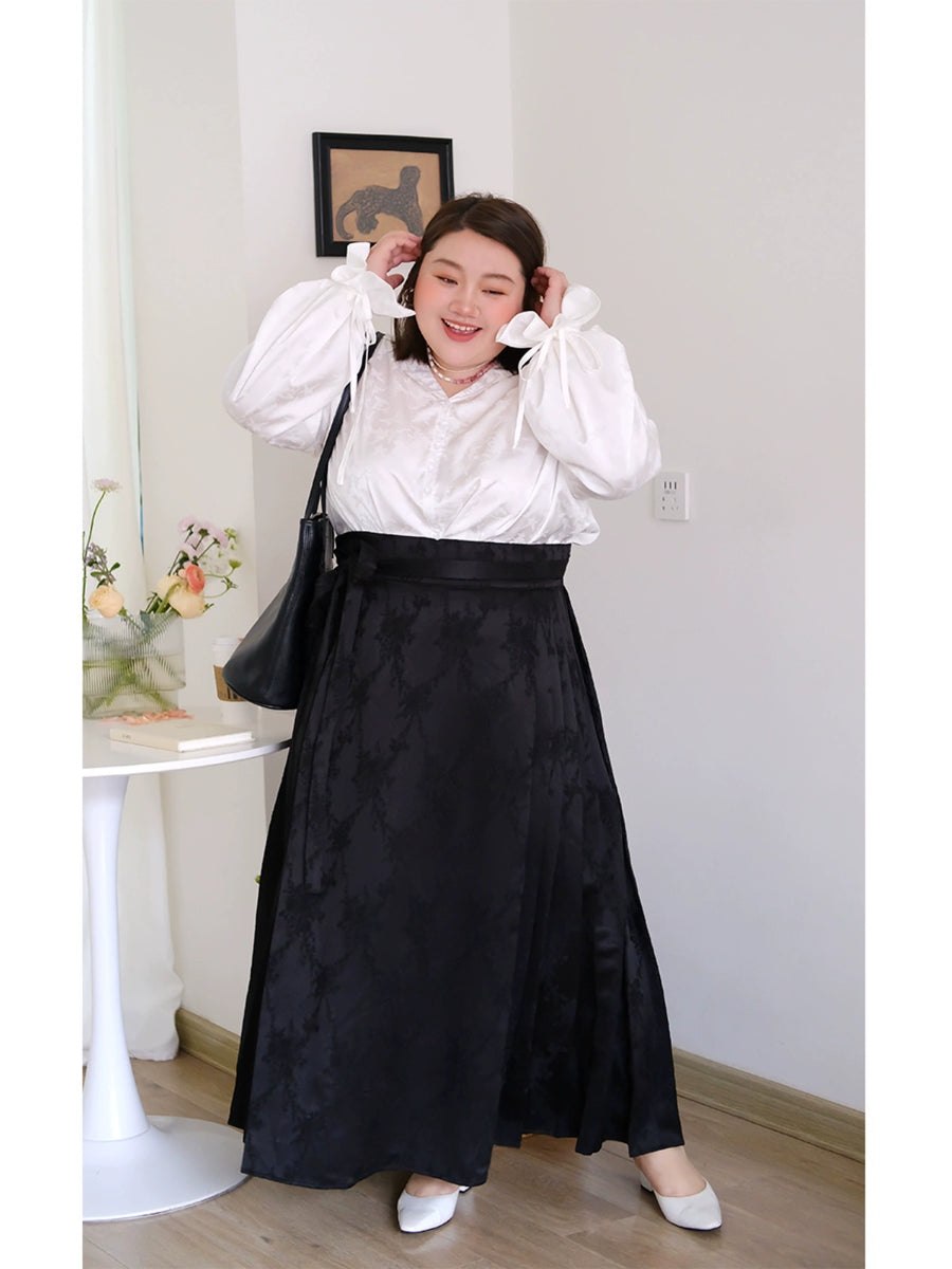 Countryside Herb 田园香草 Ming Plus Size Modernized Satin Mamian Skirt