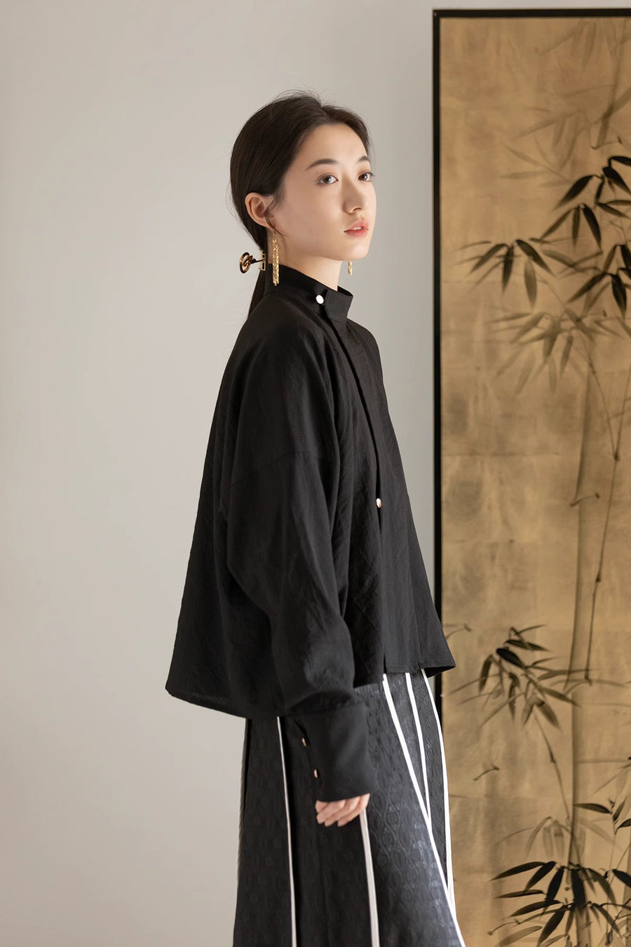 CUI 萃 Tang Yuanling Button Up Shirt Modern Hanfu