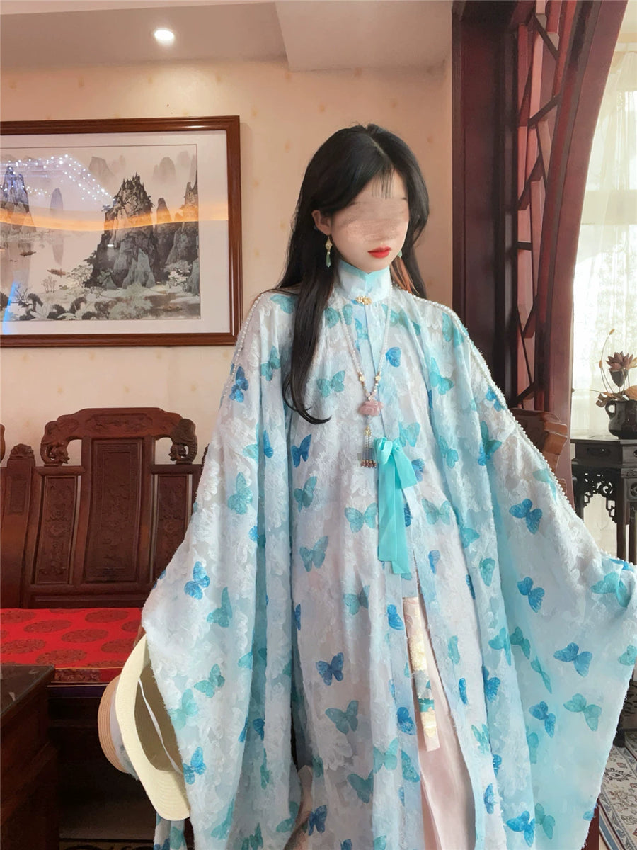 Ye Can 野餐 Picnic Modernized Ming Dynasty Lace Liling Duijin Shirt & Bijia Vest