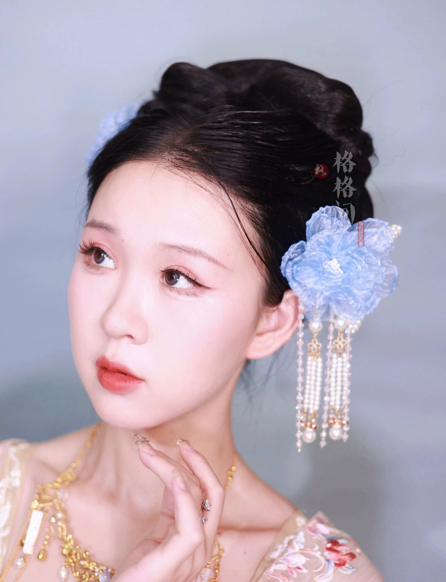Qing Mu 清雾 Clear Mist Flower Fairy Hair Clips