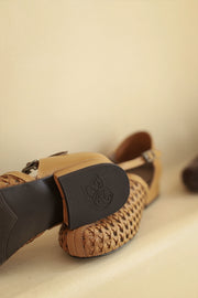 Hu Tao 胡桃 Walnut Tang Dynasty Modernized Cowhide Sandals