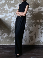Wu Jian 无间 Without Separation Modernized Tassels Linen Blend Cap Sleeve Qipao