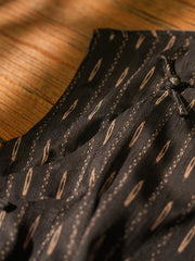 Niuqü 扭曲 Time Warp Republic of China Striped Jacquard Sleeveless Qipao