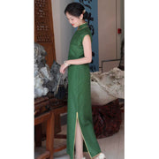Tuotuo 妥妥 1940s Deer Imprint Summer Cap Sleeve Qipao