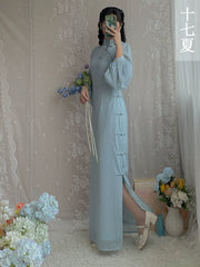 Shu Ci 书辞 Brush Stroke 1930s Daily Lantern Sleeve Qipao