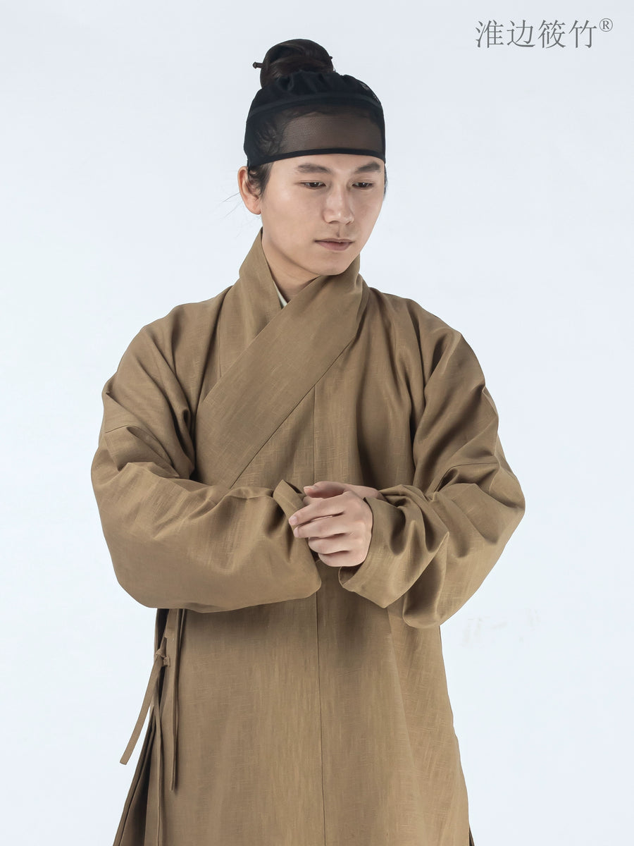 Ping Ming 平民 Ming Dynasty Commoner's Ramie Cross Collar Shirt