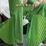 Fengqin Zhe 风琴褶 Accordian Pleat Qipao Slip Dress