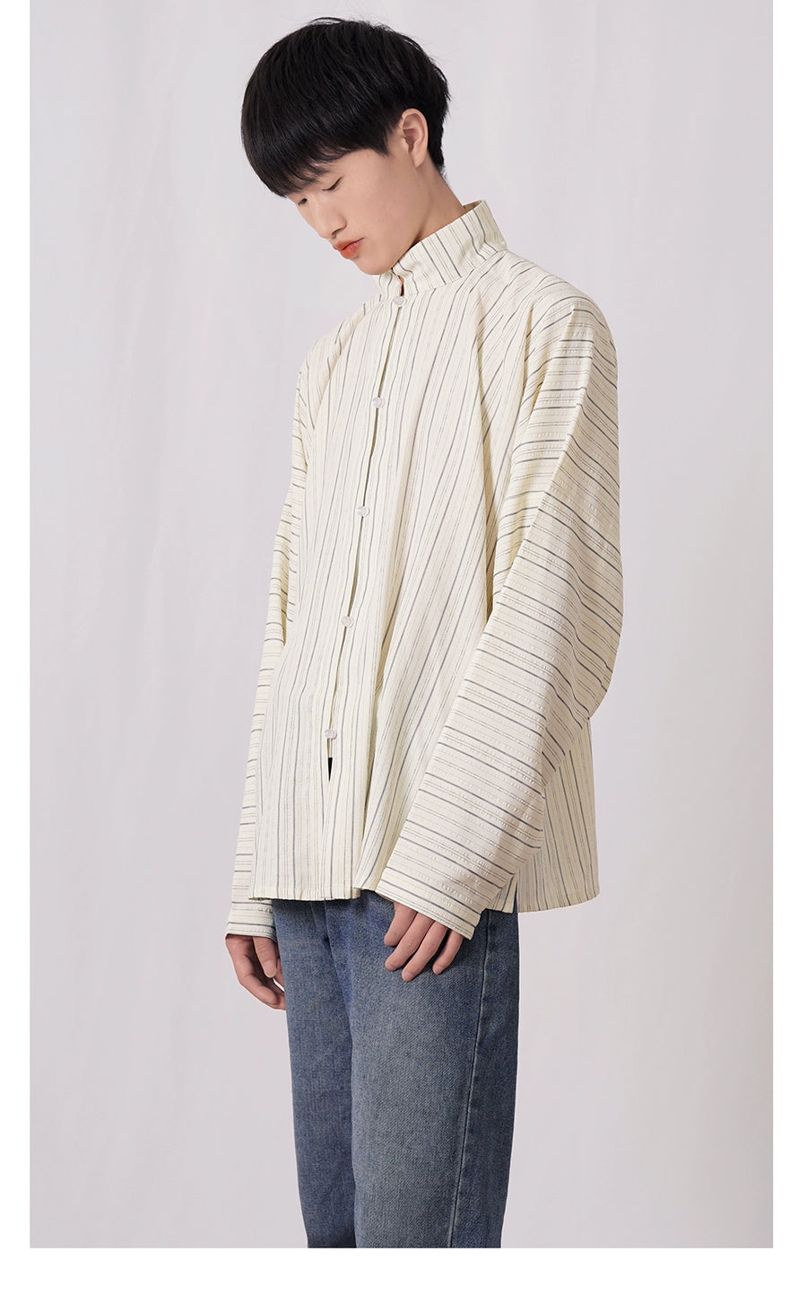 Jiang Cha 姜茶 Ginger Tea Modernized Ming Men's Liling Duijin Shan Standing Collar Top