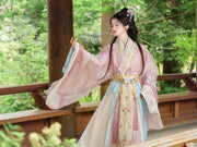 Cherry Blossom Grove 樱花林 Modernized Jin Dynasty Zaju Swallow Tail Ruqun Set