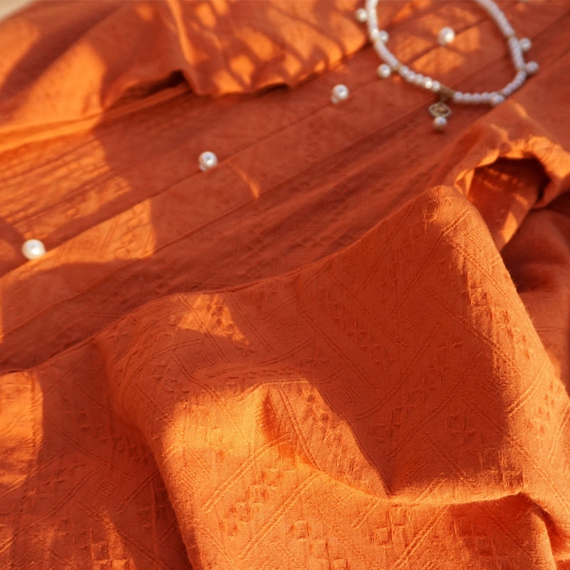Shi Zi 柿子 Persimmon Ming Dynasty Liling Narrow Sleeve Daily Cotton Shirt