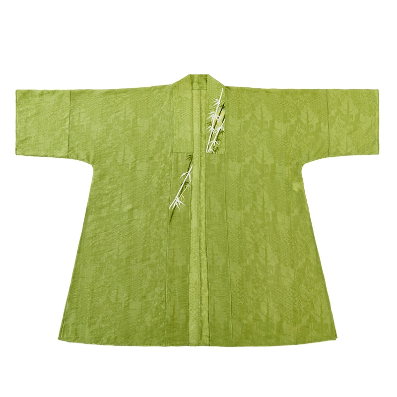 Distant Forest 尽林处 Modernized Song Dynasty Embroidered Bamboo Beizi & Baidiequn Set