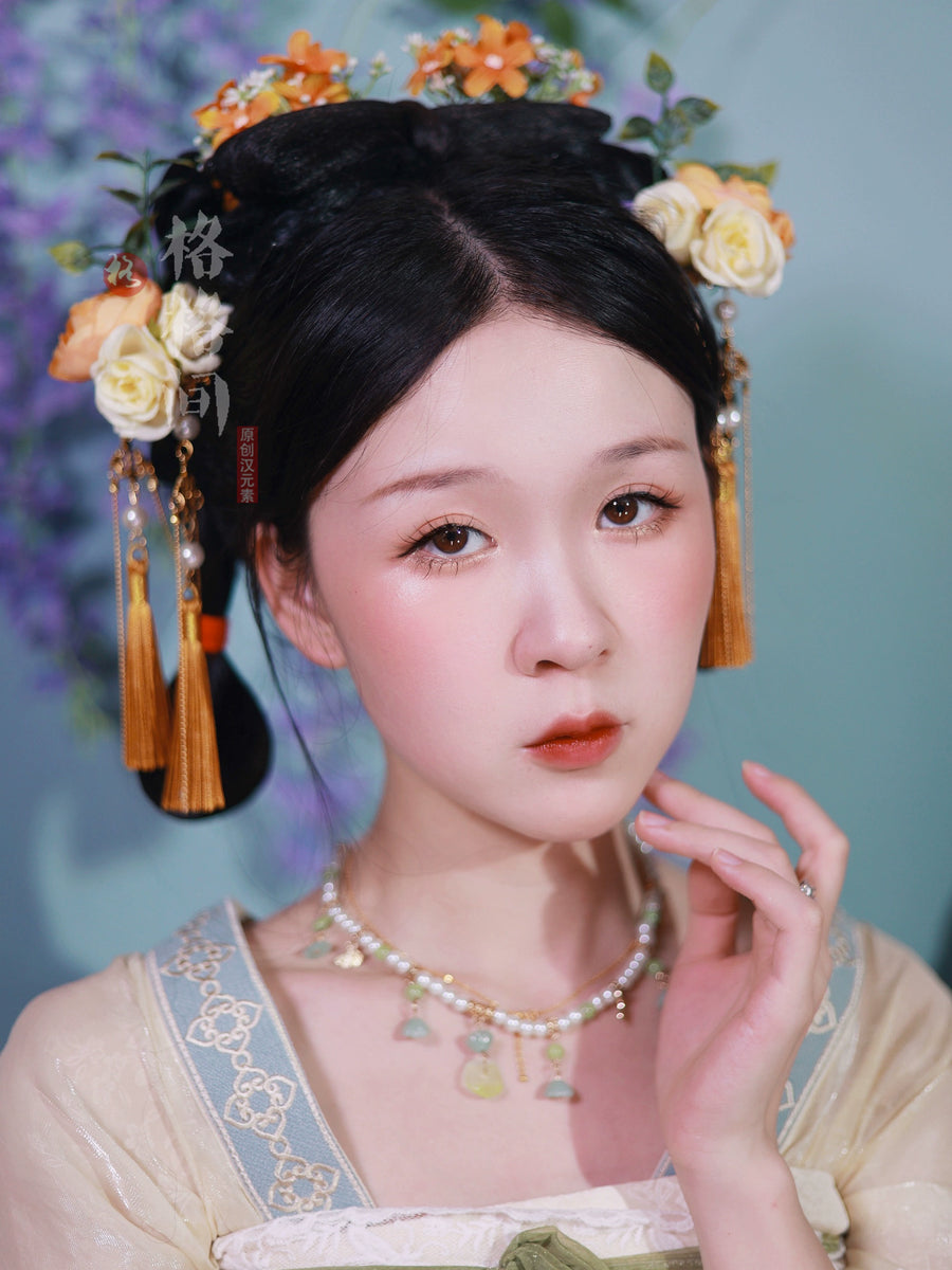 Qiu Yin 秋意 Autumn Mood Rose Fairy Hair Pin