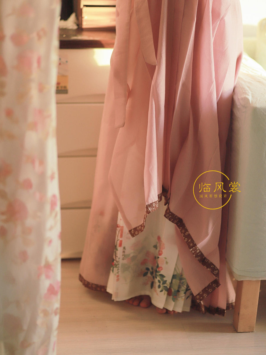 Ku Ying 枯樱 Withered Cherries Ming Song Sheer Summer Mamian Skirt & Baidiequn Skirt