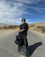 Jiang Ye 将夜 Night Clouds Modernized Hanfu Standing Collar Satin Top