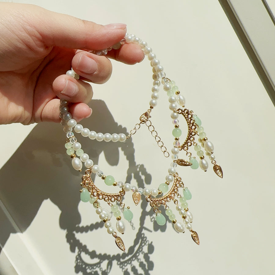 Yingluo 璎珞 Pearl & Jade Necklace