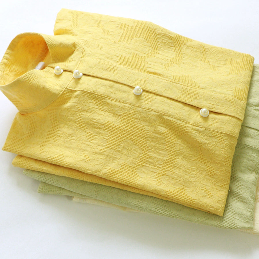 Richang 日常 Daily Cotton Liling Duijin Duanshan Ming Standing Collar Shirt