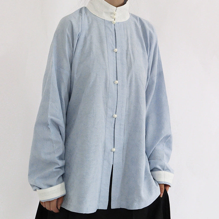 Yise 异色 Two Tone Liling Duijin Duanshan Ming Standing Collar Shirt
