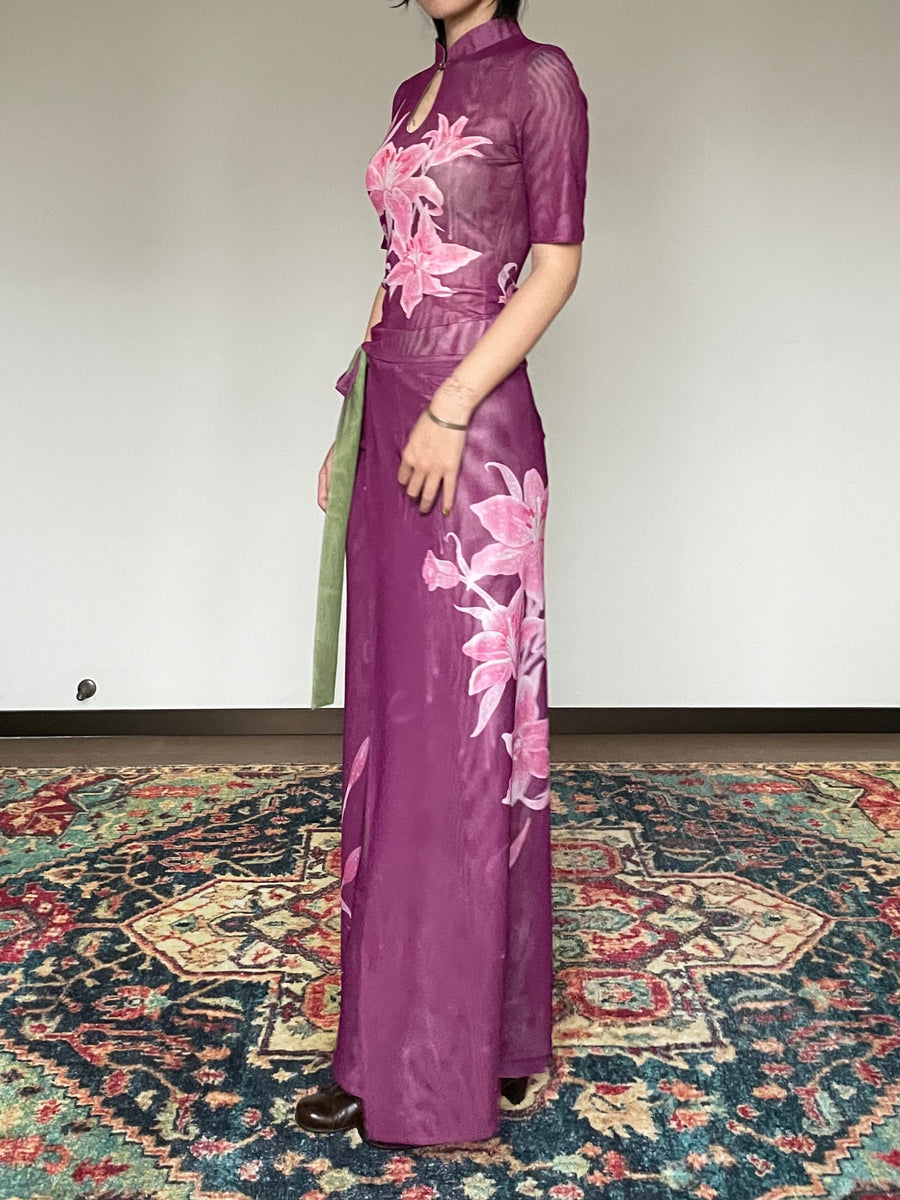 Shi Liu 湿露 Humidity New Chinese Style Double Sided Short Sleeve Qipao Top
