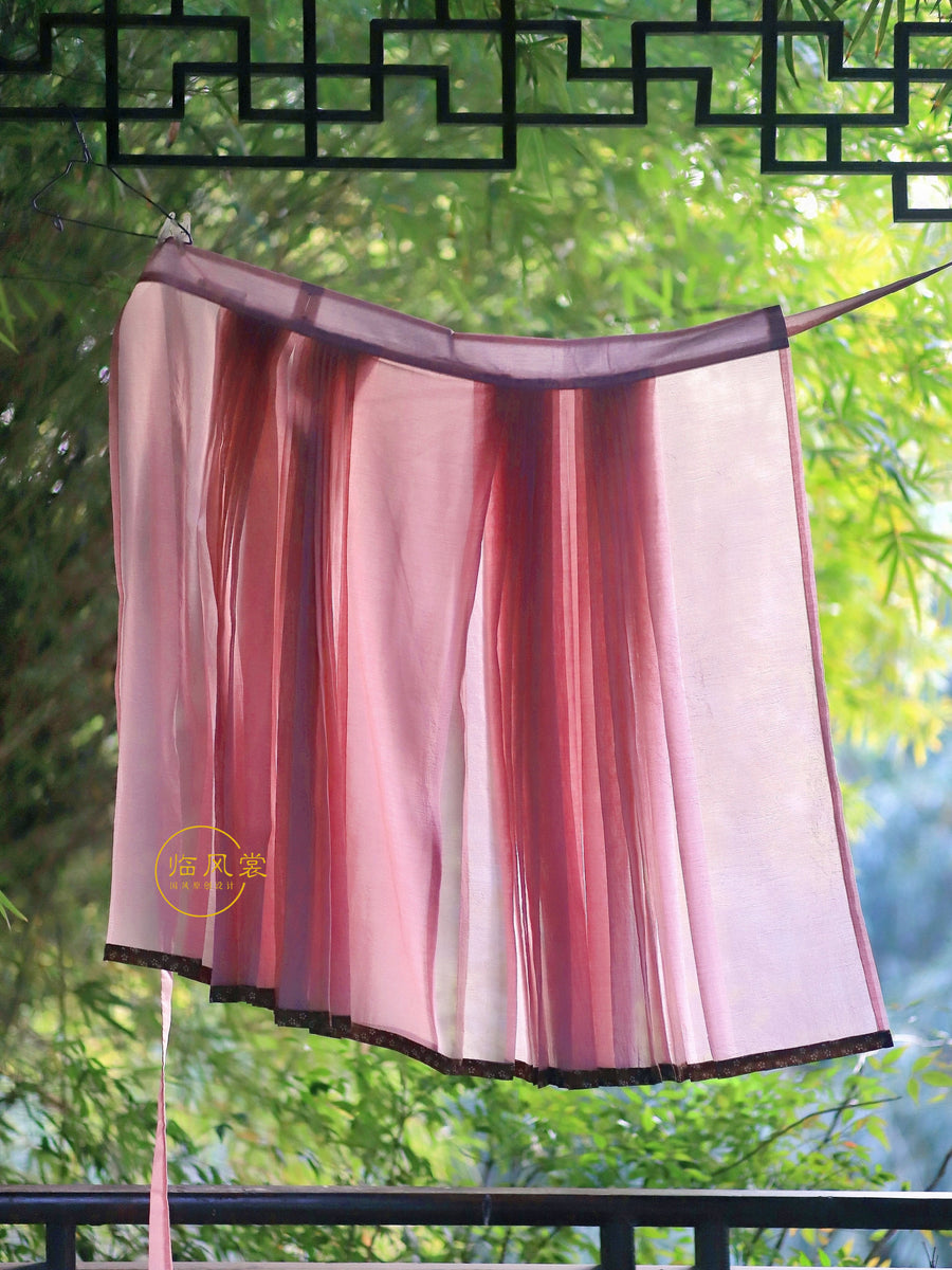 Ku Ying 枯樱 Withered Cherries Ming Song Sheer Summer Mamian Skirt & Baidiequn Skirt