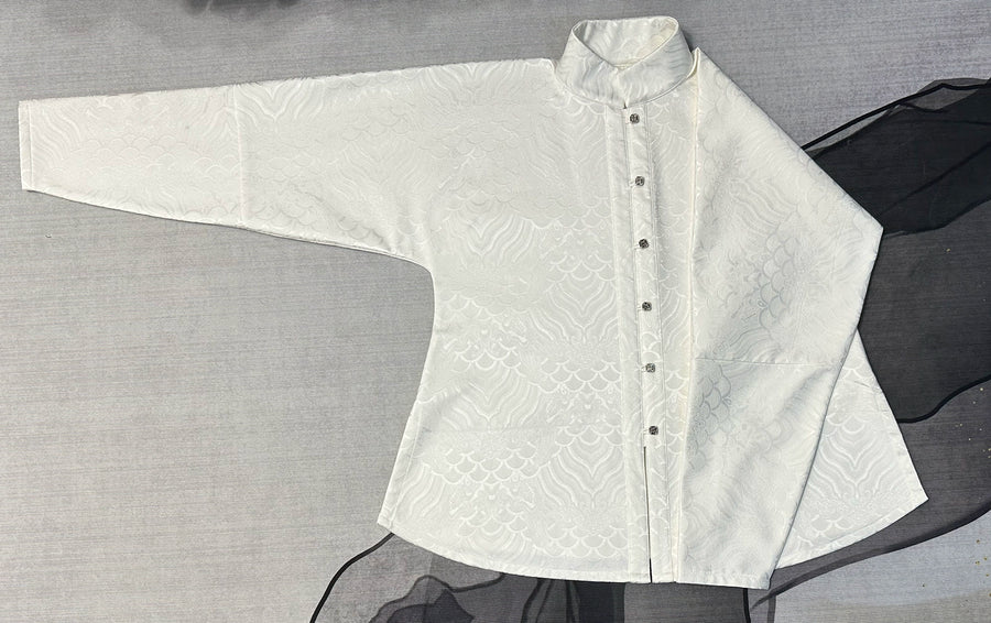 Long Lin 龙鳞 Dragon Scales Ming Dynasty Men's & Unisex Liling Duijin Ao Standing Collar Winter Top