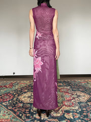 Shi Weiba 湿尾巴 Wet Tail New Chinese Style Double Sided Lily Flower Wrap Skirt
