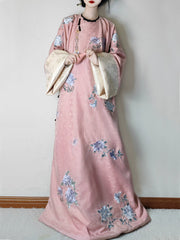 Hua Pao 花袍 Floral Robe Qing Dynasty Qiapao Night Robe
