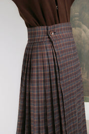 Jia Ri 假日 Holiday Plaid Modernized Ming Midi Mamian Skirt