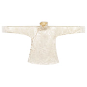 Yudie Xu 玉蝶序 Jade Butterflies 1910s Raised Collar Jacquard Lace Long Sleeve Qipao Top