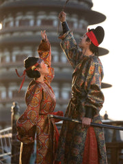 Mogao 莫高 Tang Dynasty Unisex Mandala Brocade Yuanlingpao Robe
