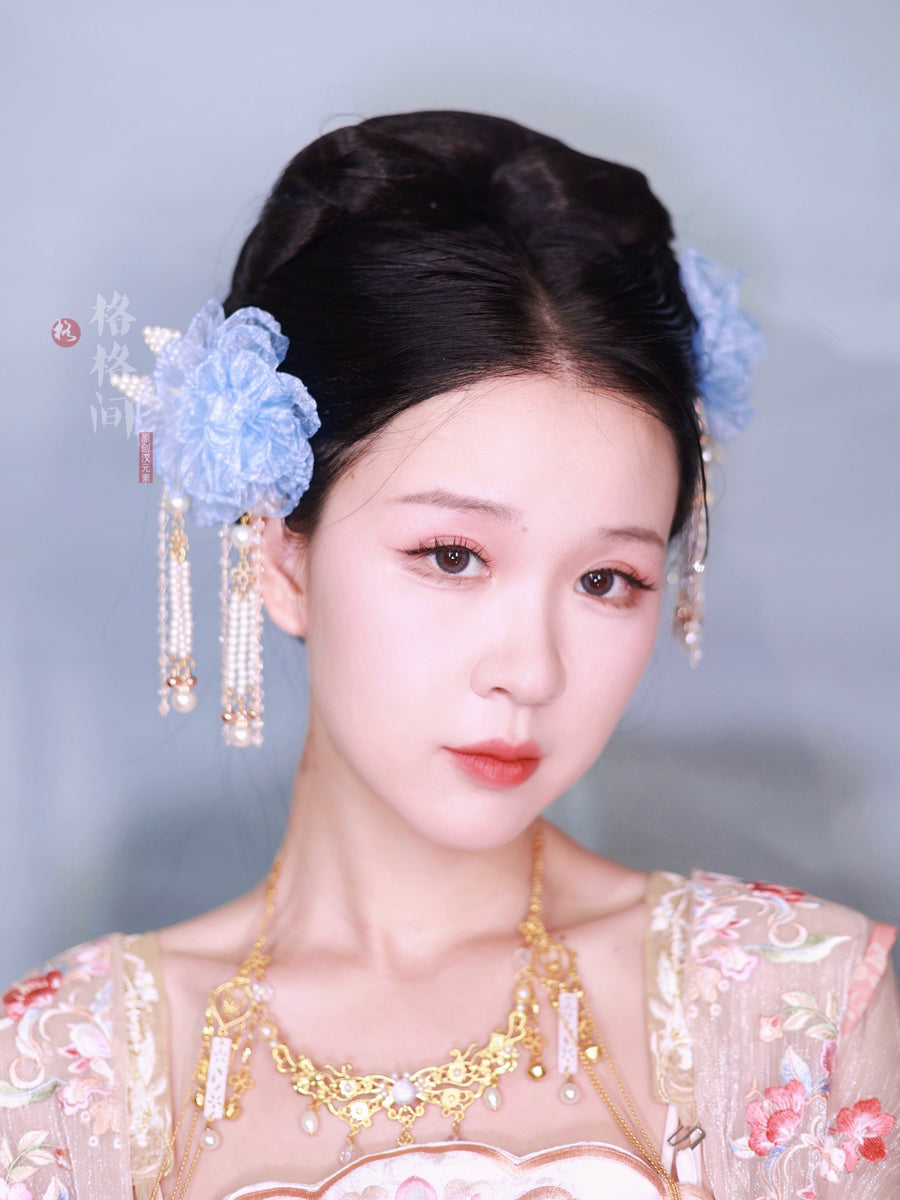 Qing Mu 清雾 Clear Mist Flower Fairy Hair Clips
