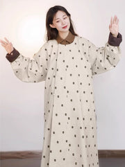 Chuju 雏菊 Daisy Reversible Cotton Tang Yuanlingpao Robe Jacket
