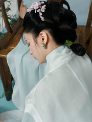 Pine & Snow 有松雪 Late Ming Dynasty Embroidered Bijia Aoqun Set